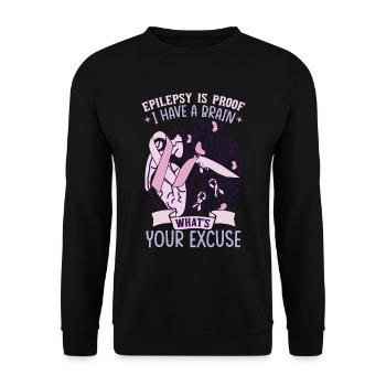 Epilepsy Is Proof - Unisex Sweatshirt - black - Front - Alina (178cm) & Michal (187cm)