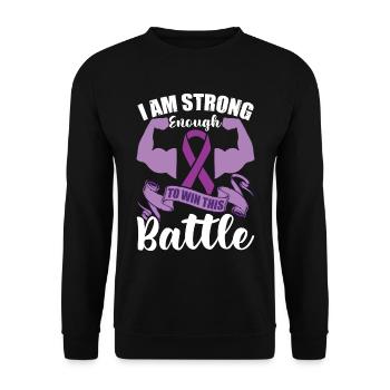 Je suis assez fort pour gagner cette bataille - Sweat-shirt Unisexe - noir - Devant - Alina (178cm) & Michal (187cm)