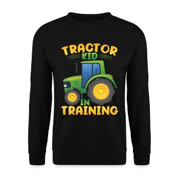 Tractor Kid In Training - Unisex Sweatshirt - black - Front - Alina (178cm) & Michal (187cm)