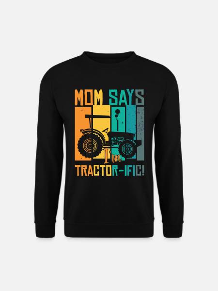 Boys Tractor - Unisex Sweatshirt - black