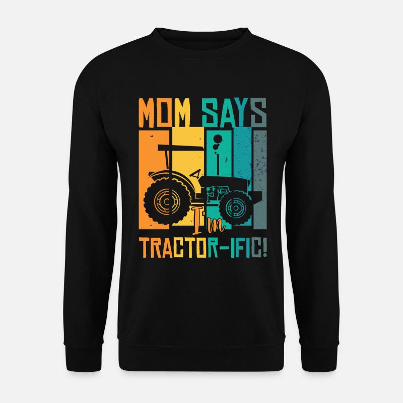 Boys Tractor - Unisex Sweatshirt - black
