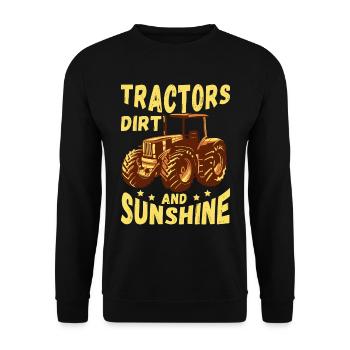 Tracteur Dirt And Sunshine - Sweat-shirt Unisexe - noir - Devant - Alina (178cm) & Michal (187cm)