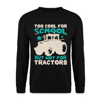 Kids Tractor Farming - Unisex Sweatshirt - black - Front - Alina (178cm) & Michal (187cm)