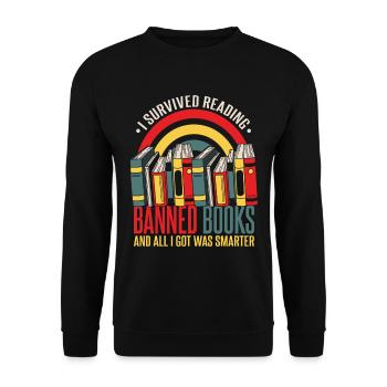 J’ai survécu à la lecture de livres interdits - Sweat-shirt Unisexe - noir - Devant - Alina (178cm) & Michal (187cm)