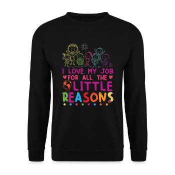 Mignon école d’enseignement Garderie en classe - Sweat-shirt Unisexe - noir - Devant - Alina (178cm) & Michal (187cm)
