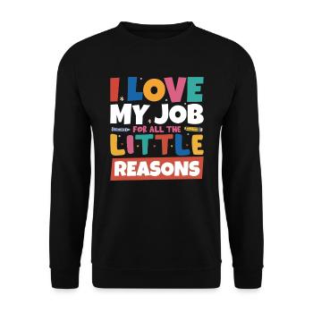 Professeur d’école mignon - Sweat-shirt Unisexe - noir - Devant - Alina (178cm) & Michal (187cm)