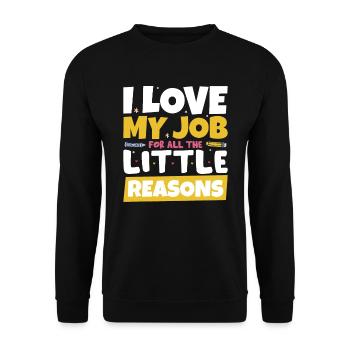 J’aime mon professeur de métier - Sweat-shirt Unisexe - noir - Devant - Alina (178cm) & Michal (187cm)
