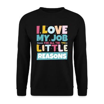 École d’enseignants pré-maternelle - Sweat-shirt Unisexe - noir - Devant - Alina (178cm) & Michal (187cm)