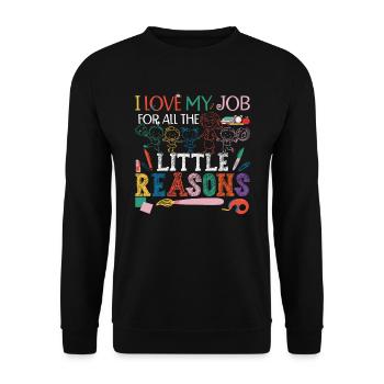 Professeur d’enseignement mignon - Sweat-shirt Unisexe - noir - Devant - Alina (178cm) & Michal (187cm)