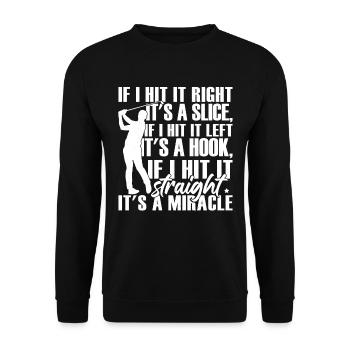 Funny Golf Quote Golfing Golf Player - Unisex Sweatshirt - black - Front - Alina (178cm) & Michal (187cm)