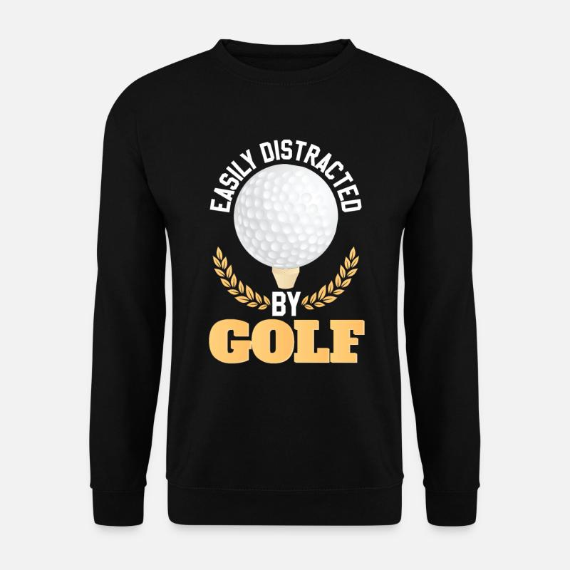 Easily Distracted By Golf - Unisex Sweatshirt - black