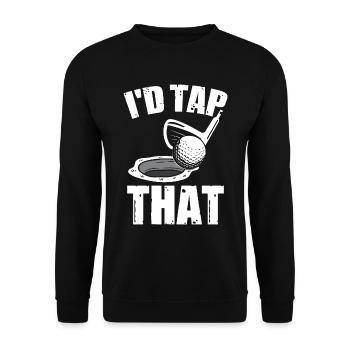 I'd Tap That - Unisex Sweatshirt - black - Front - Alina (178cm) & Michal (187cm)