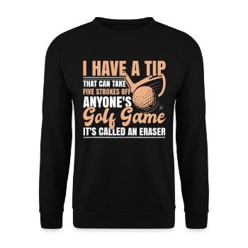 Funny Golf Quote Golfer Golfing Golf Player - Unisex Sweatshirt - black - Front - Alina (178cm) & Michal (187cm)