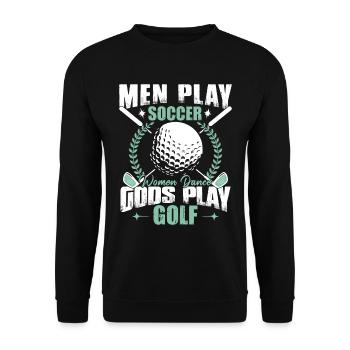 Gods Play Golf - Unisex Sweatshirt - black - Front - Alina (178cm) & Michal (187cm)