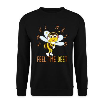 Music Bee Kids Costume Honeybee Bumblebee - Unisex Sweatshirt - black - Front - Alina (178cm) & Michal (187cm)
