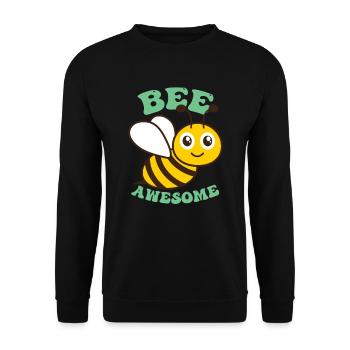 Honeybee | Bumblebee | Beekeeping | Women Bees - Unisex Sweatshirt - black - Front - Alina (178cm) & Michal (187cm)