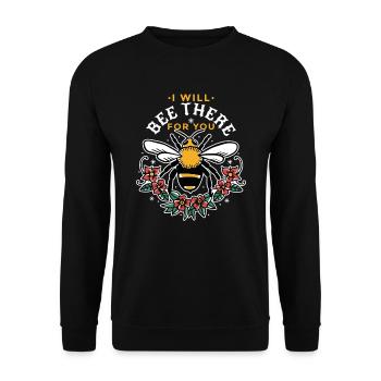 Bee Quote Women Honeybee Bumblebee - Unisex Sweatshirt - black - Front - Alina (178cm) & Michal (187cm)