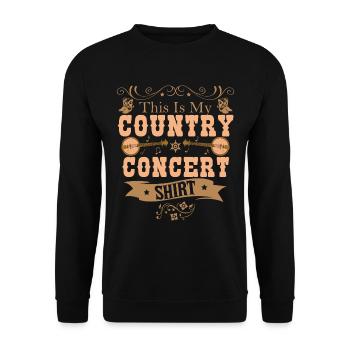 This Is My Country Concert Shirt - Unisex Sweatshirt - black - Front - Alina (178cm) & Michal (187cm)
