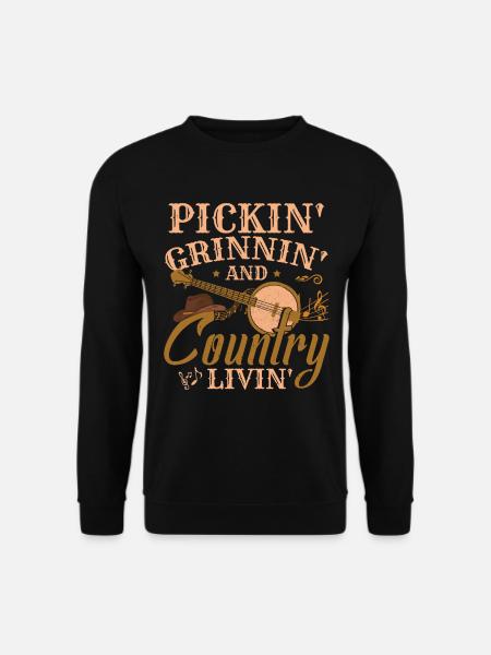 Musique country - Sweat-shirt Unisexe - noir