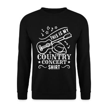 This Is My Country Concert Shirt - Unisex Sweatshirt - black - Front - Alina (178cm) & Michal (187cm)