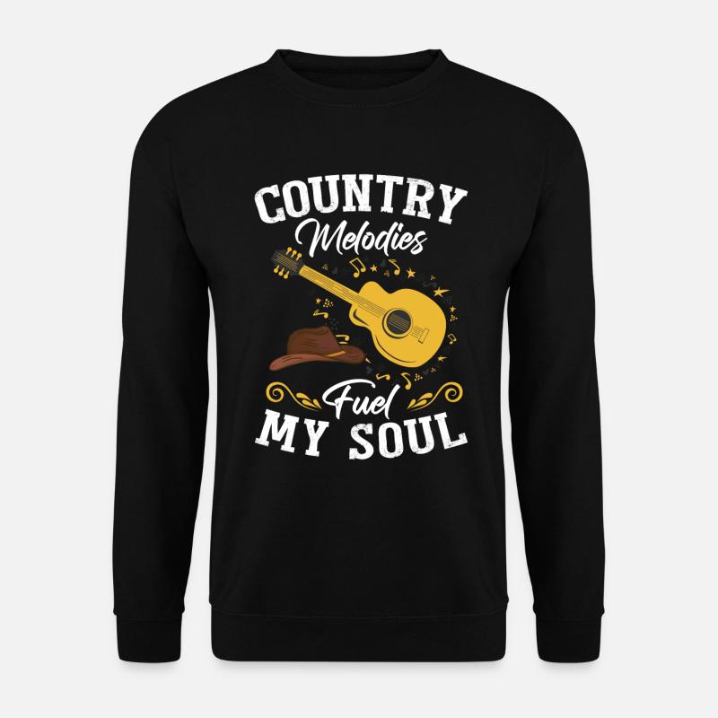 Country-Melodien befeuern meine Seele - Unisex Pullover - Schwarz