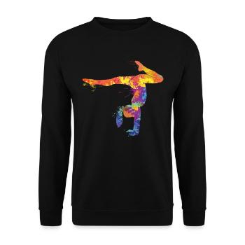Rhythmische Sportgymnastik - Unisex Pullover - Schwarz - Vorne - Alina (178cm) & Michal (187cm)