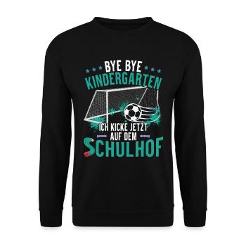 Football enrollment first graders schoolchild 2023 - Unisex Sweatshirt - black - Front - Alina (178cm) & Michal (187cm)
