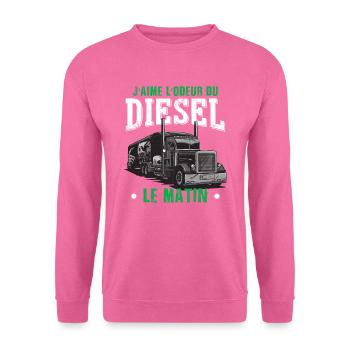 Dicton amusant pour camion - Sweat-shirt Unisexe - rose - Devant