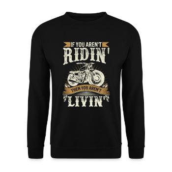 Moto drôle motard motard - Sweat-shirt Unisexe - noir - Devant - Alina (178cm) & Michal (187cm)