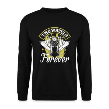 Deux roues pour toujours - Sweat-shirt Unisexe - noir - Devant - Alina (178cm) & Michal (187cm)
