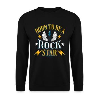 Born To Be A Rock Star Guitar - Sweat-shirt Unisexe - noir - Devant - Alina (178cm) & Michal (187cm)