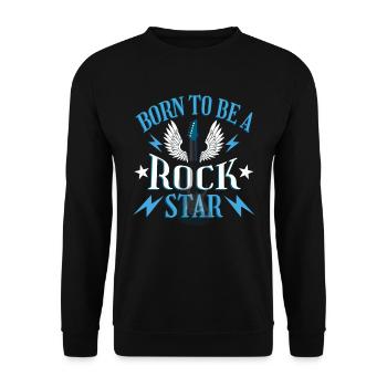 Né pour être une rock star - Sweat-shirt Unisexe - noir - Devant - Alina (178cm) & Michal (187cm)