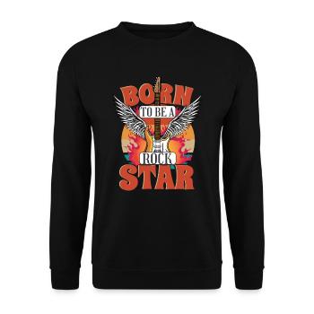 Born To Be A Rock Star Rock Music - Sweat-shirt Unisexe - noir - Devant - Alina (178cm) & Michal (187cm)