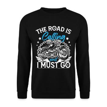 Motorcycle Lover Motorbike Rider - Unisex Sweatshirt - black - Front - Alina (178cm) & Michal (187cm)