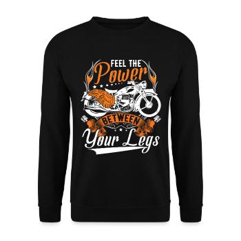 Drôle de moto hommes motard motard - Sweat-shirt Unisexe - noir - Devant - Alina (178cm) & Michal (187cm)