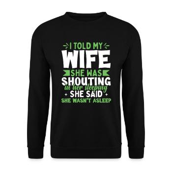 Lustige Papa-Witze Geschenk Vatertag - Unisex Pullover - Schwarz - Vorne - Alina (178cm) & Michal (187cm)