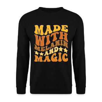 Melanin And Magic - Unisex Sweatshirt - black - Front - Alina (178cm) & Michal (187cm)