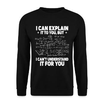 Funny Math Teacher Quote - Unisex Sweatshirt - black - Front - Alina (178cm) & Michal (187cm)