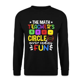 The Math Teacher Circle - Unisex Sweatshirt - black - Front - Alina (178cm) & Michal (187cm)