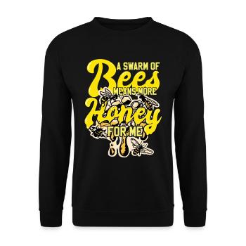 Un essaim d’abeilles Abeilles mellifères Apiculture - Sweat-shirt Unisexe - noir - Devant - Alina (178cm) & Michal (187cm)