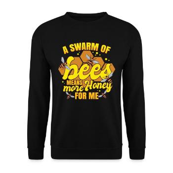Un essaim d’abeilles signifie plus de miel pour moi - Sweat-shirt Unisexe - noir - Devant - Alina (178cm) & Michal (187cm)