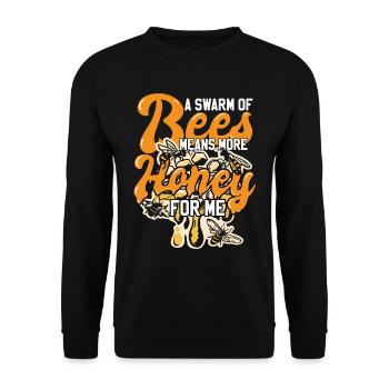 Lustiger Imker-Humor - Unisex Pullover - Schwarz - Vorne - Alina (178cm) & Michal (187cm)