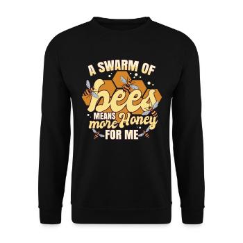 Ein Bienenschwarm bedeutet für mich mehr Honig - Unisex Pullover - Schwarz - Vorne - Alina (178cm) & Michal (187cm)