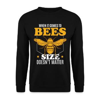 Quand il s’agit d’abeilles, la taille n’a pas d’importance - Sweat-shirt Unisexe - noir - Devant - Alina (178cm) & Michal (187cm)