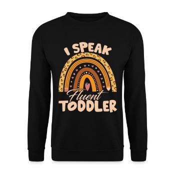 I Speak Fluent Toddler - Unisex Sweatshirt - black - Front - Alina (178cm) & Michal (187cm)