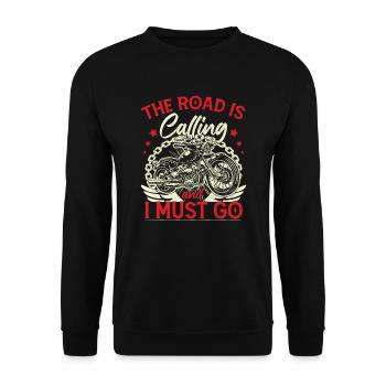 Motorcycle Lover Biker Motorbike Rider - Unisex Sweatshirt - black - Front - Alina (178cm) & Michal (187cm)