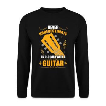 Guitar Love Guitarist - Unisex Sweatshirt - black - Front - Alina (178cm) & Michal (187cm)