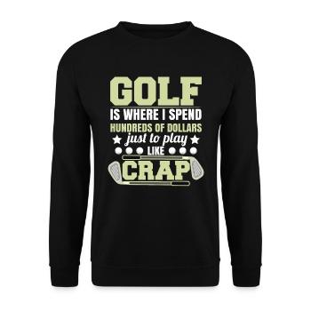 Golf Joke Funny - Unisex Sweatshirt - black - Front - Alina (178cm) & Michal (187cm)