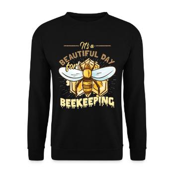 Apiculture Nid d’abeilles Ruche d’abeilles - Sweat-shirt Unisexe - noir - Devant - Alina (178cm) & Michal (187cm)
