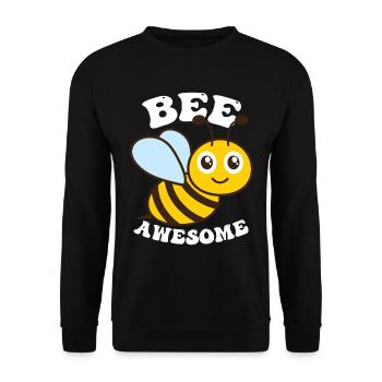 Bee Awesome - Unisex Sweatshirt - black - Front - Alina (178cm) & Michal (187cm)